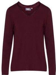 Essenza - Luyza Uni - Pyjamashirt - Burgundy