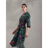 ESSENZA Ilona Marigold Slate Grey Kimono met Bloemenprint