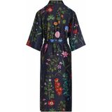 ESSENZA Ilona Marigold Slate Grey Kimono met Bloemenprint