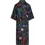 ESSENZA Ilona Marigold Slate Grey Kimono met Bloemenprint