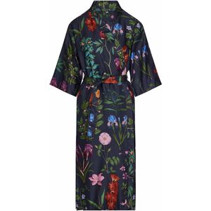 ESSENZA Ilona Marigold Slate Grey Kimono met Bloemenprint