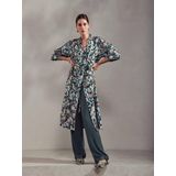 Essenza - Ilona Aleste - Kimono - Slate Grey - 100% Biologisch Katoen Satijn