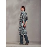 Essenza - Ilona Aleste - Kimono - Slate Grey - 100% Biologisch Katoen Satijn