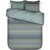 ESSENZA Lita Dekbedovertrek - Surf Green - Katoenflanel - Lits-Jumeaux