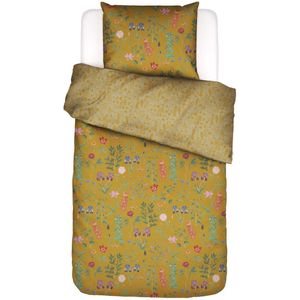 ESSENZA Marigold Dekbedovertrek Flower ochre - Eenpersoons – 140x200/220 cm
