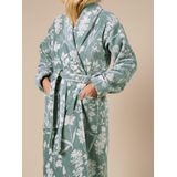 ESSENZA - Maribel - Badjas - Surf green - Knielang - Oekotex gecertificeerd