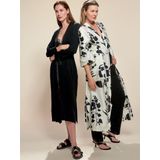 ESSENZA Ambre Uni Kimono - Antraciet - 100% Katoen