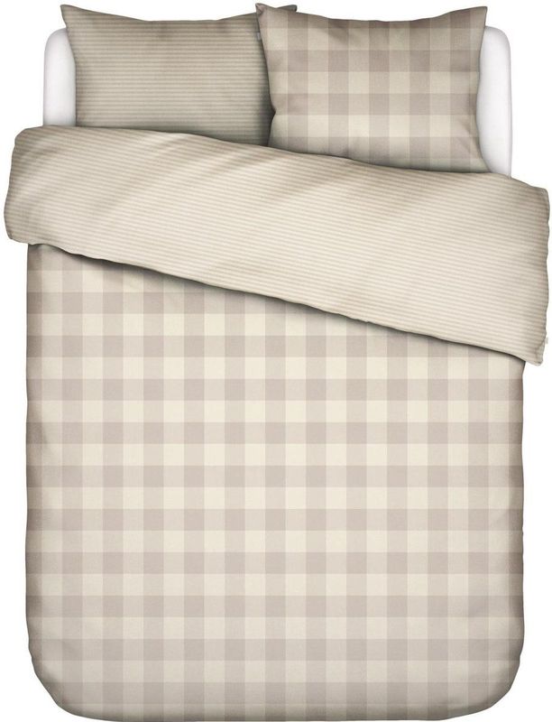 ESSENZA - Chess - Dekbedovertrekset - Oatmeal - 240 x 220 cm