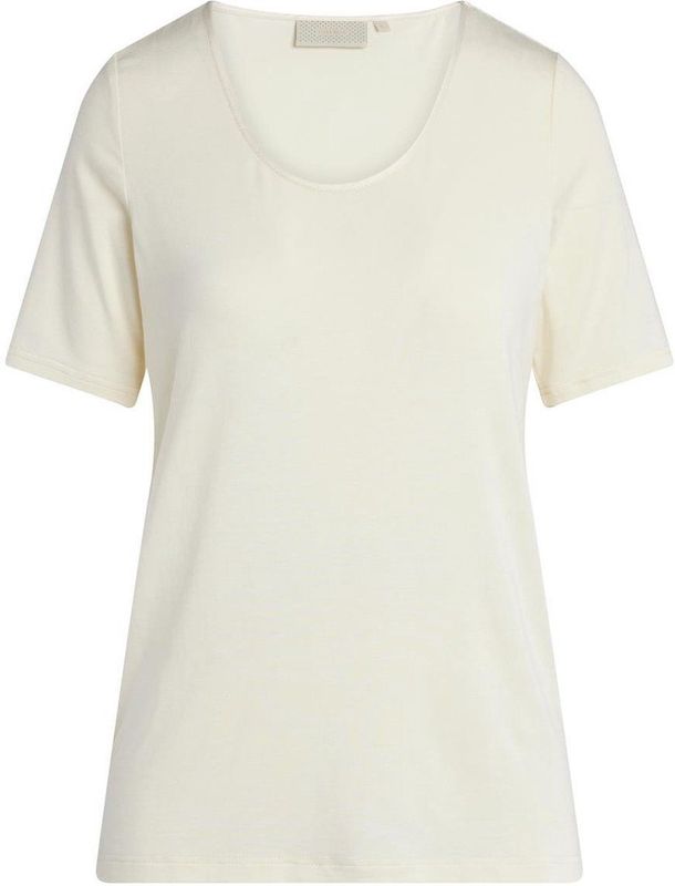ESSENZA Julot Uni Top - Vanille - Korte Mouw - Tricot