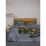 ESSENZA Ficaria Dekbedovertrekset - Grijs - Katoen Satijn - 140 x 220 cm