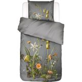 ESSENZA Ficaria Dekbedovertrekset - Grijs - Katoen Satijn - 140 x 220 cm