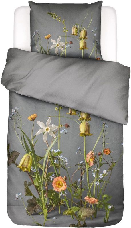 ESSENZA Ficaria Dekbedovertrekset - Grijs - Katoen Satijn - 140 x 220 cm