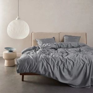 ESSENZA - Minte - Dekbedovertrek - Global grey - Eenpersoons - 140x200/220 cm