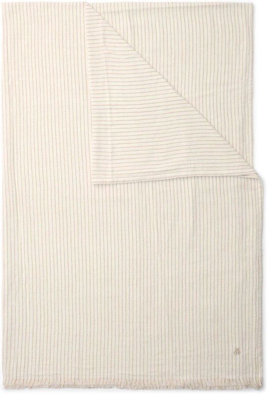 Tagesdecke Marc O'Polo Fine Stripe Dark Sand-150 x 200 cm