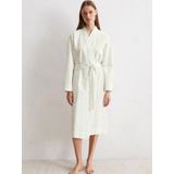 Marc O'Polo - Classic Fine Stripe - Kimono - Grey Mist - 100% Biologisch Katoen