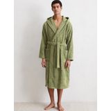 MARC O'POLO Timeless Badjas Mosgroen - Katoen