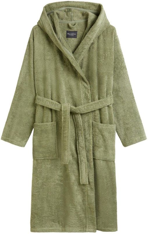 MARC O'POLO Timeless Badjas Mosgroen - Katoen