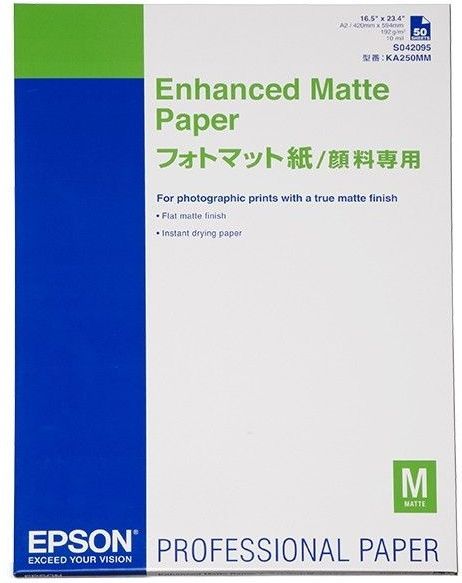Epson - S042095 - Fotopapier - A2 - 50 Vellen - 192 g/m² - Matte Afwerking