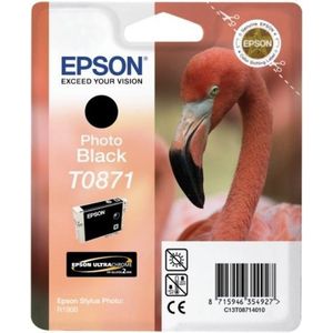Epson Flamingo T0871 inktcartridge 1 stuk(s) Origineel Foto zwart