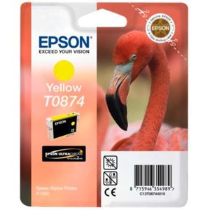 Epson T0874 inktcartridge geel (origineel)