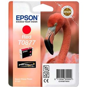Epson T0877 inktcartridge rood (origineel)