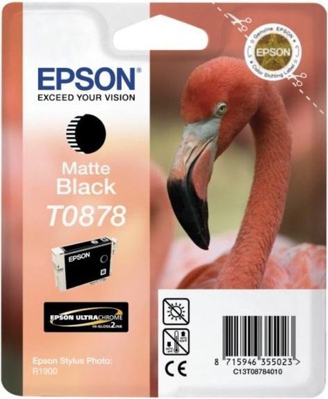 Epson Flamingo T0878 inktcartridge 1 stuk(s) Origineel Mat Zwart