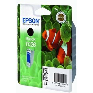 Epson T026 inktcartridge zwart (origineel)