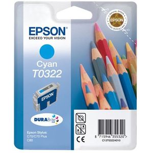 Epson Pencils T0322 Cyan DURABrite Ink Cartridge ( ) inktcartridge 1 stuk(s) Origineel Cyaan