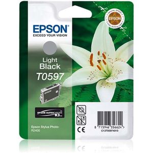 Epson T0597 inkt cartridge licht zwart (origineel)
