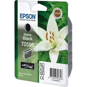 Epson T0598 inktcartridge mat zwart (origineel)