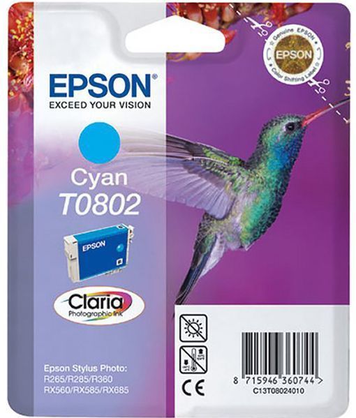 Epson Inktcartridge C13T08024010 Cyaan