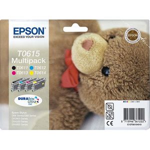 Epson Teddybear T0615 inktcartridge 1 stuk(s) Origineel Normaal rendement Zwart, Cyaan, Magenta, Geel