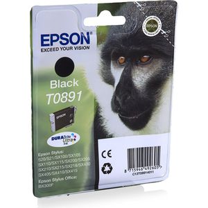 Epson Monkey T0891 Black DURABrite Ink Cartridge inktcartridge Origineel Zwart