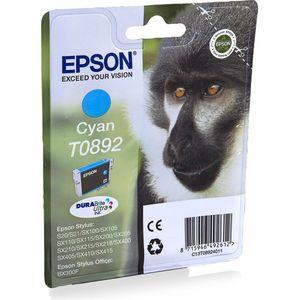 Epson Monkey T0892 Cyan DURABrite Ink Cartridge inktcartridge 1 stuk(s) Origineel Cyaan