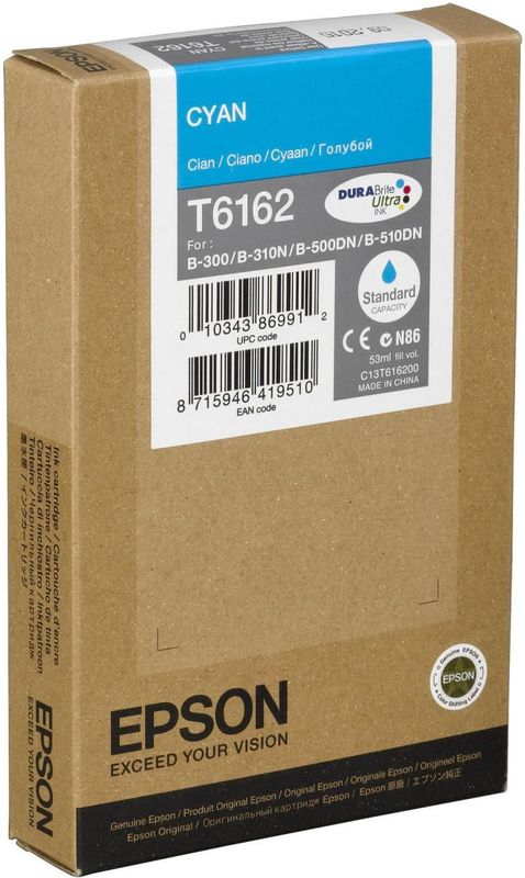 Epson T6162 inktcartridge cyaan lage capaciteit (origineel)