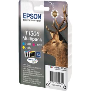 Epson T1306 multipack (MHD jul-19) kleur (C13T13064012) - Inktcartridge - Origineel XXL