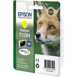 Epson Fox T1284 DURABrite Ultra inktcartridge 1 stuk(s) Origineel Geel