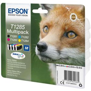 Inktpatroon Epson T1285 multipack zwart + 3 kleuren (origineel)