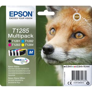 Epson T1285 multipack (Transport schade lichte schade) zwart en kleur (C13T12854012) - Inktcartridge - Origineel