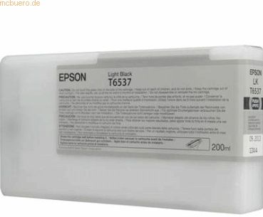 Epson T6537 inktcartridge licht zwart (origineel)