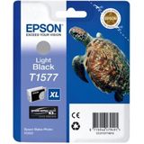 Epson Turtle T1577 inktcartridge 1 stuk(s) Origineel Hoog (XL) rendement Licht zwart