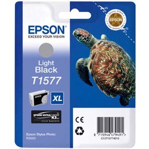 Epson T1577 inktcartridge licht zwart (origineel)