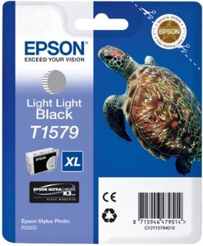 Epson Turtle T1579 inktcartridge 1 stuk(s) Origineel Hoog (XL) rendement Licht licht zwart
