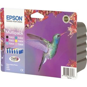 Epson T0807 - Inktcartridge / Zwart / Cyaan / Magenta / Geel / Licht Magenta / Licht Cyaan