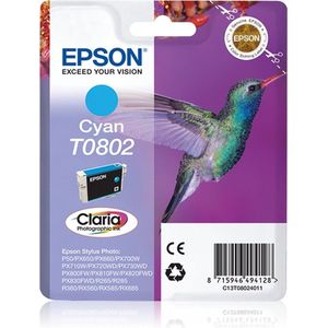Epson T0802 inktcartridge cyaan (origineel)