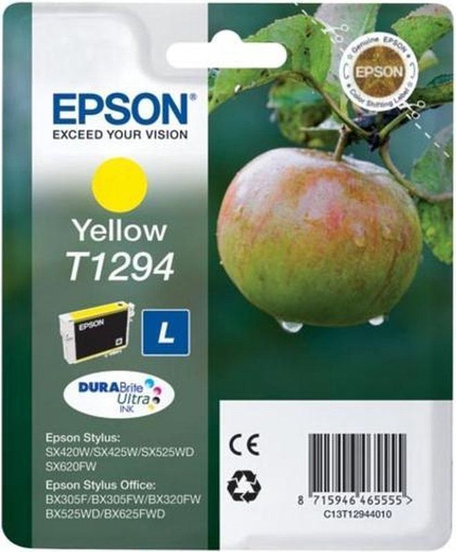 Epson Apple Singlepack Yellow T1294 DURABrite Ultra Ink