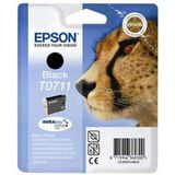 Epson T0711 (Opruiming stftmarkeringen) zwart (C13T07114012) - Inktcartridge - Origineel Hoge Capaciteit