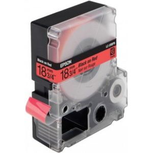 Epson LC-5RBP9 tape zwart op pastel rood 18 mm origineel