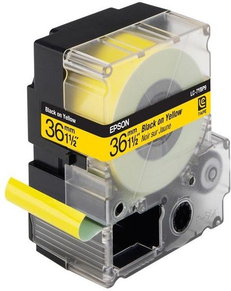 Epson LC-7YBP9 tape zwart op pastel geel 36 mm (origineel)