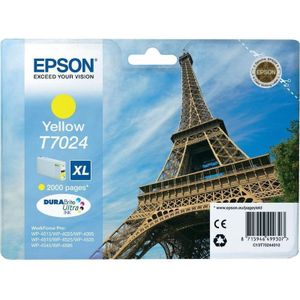 Epson Eiffel Tower T7024 inktcartridge 1 stuk(s) Origineel Hoog (XL) rendement Geel